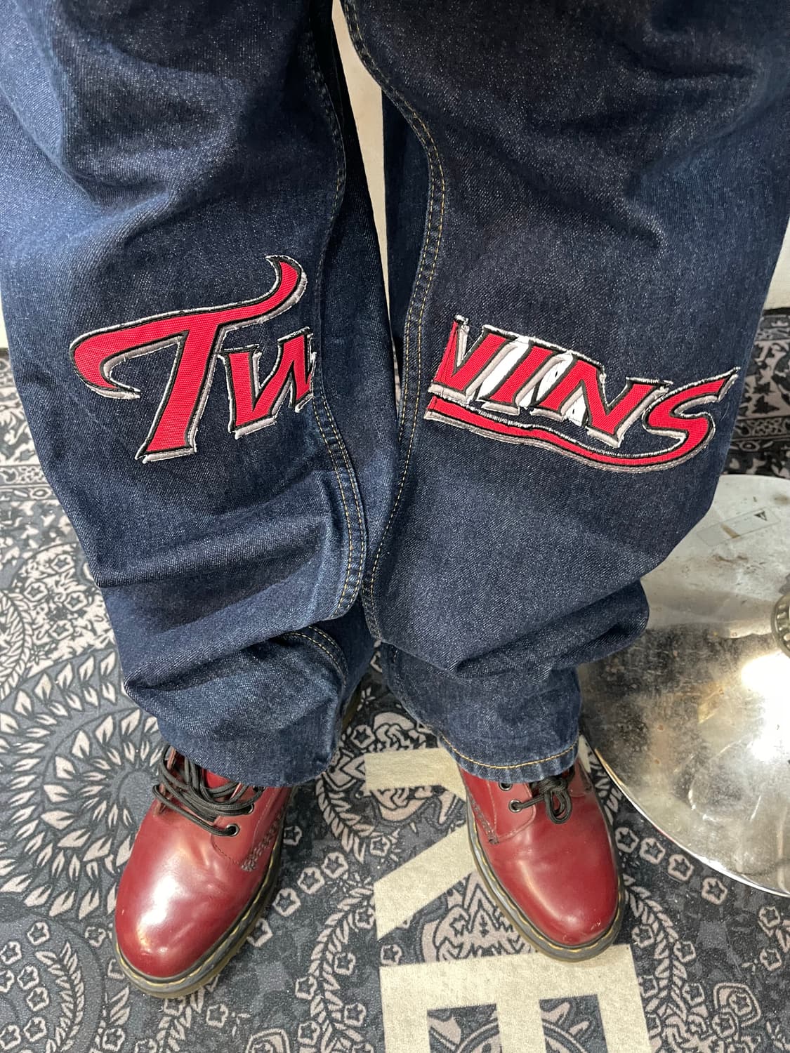 리바이스 505 엘지 트윈스 커스텀 셀비지 데님 팬츠 상품이미지2