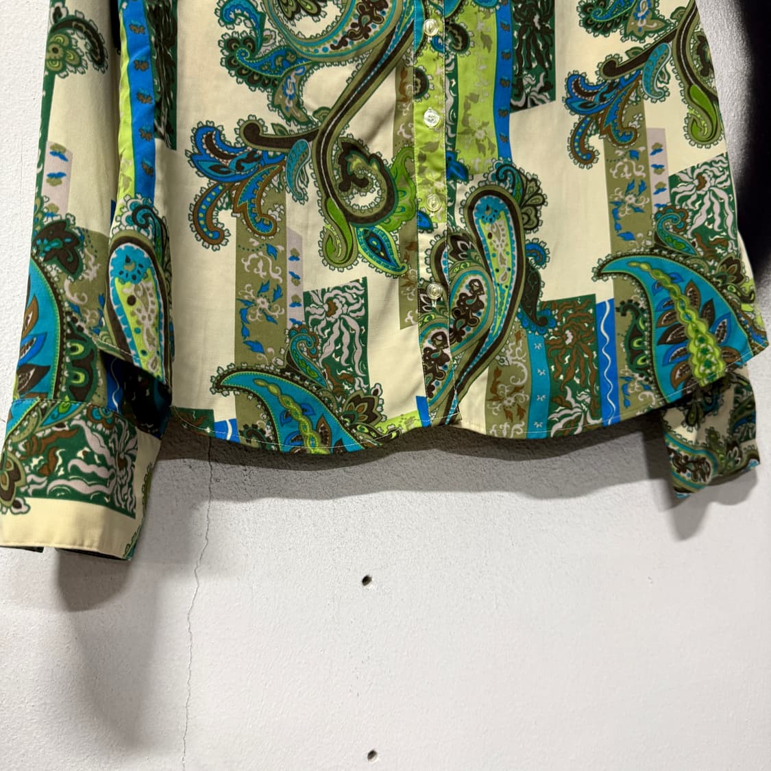 VTG 빈티지 페이즐리 패턴 라인 긴팔 셔츠 블라우스 상품이미지4