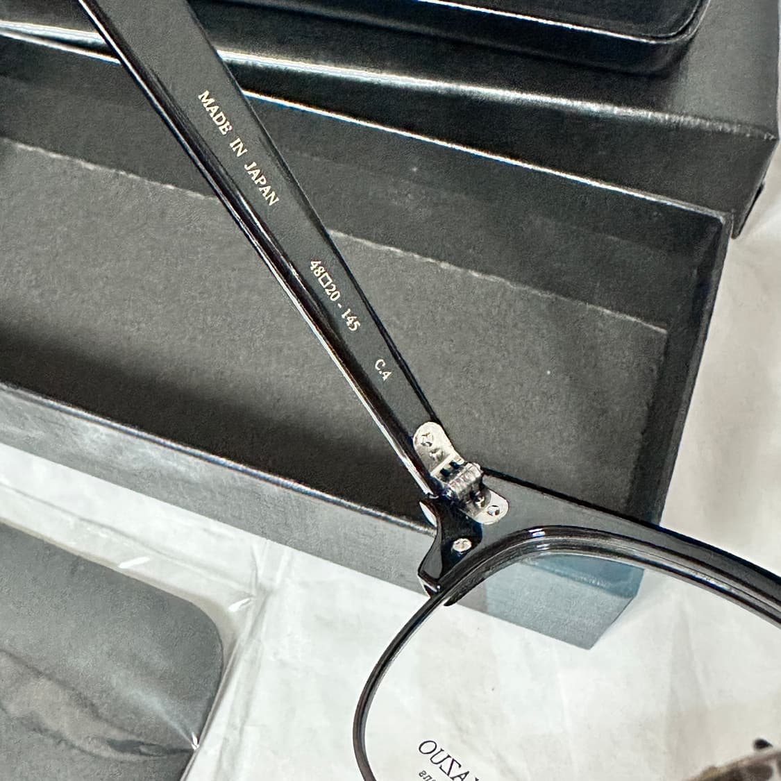 니시데카즈오 브로우라인2 엔틱실버 새상품 일본 하우스브랜드 안경 반뿔테 상품이미지5