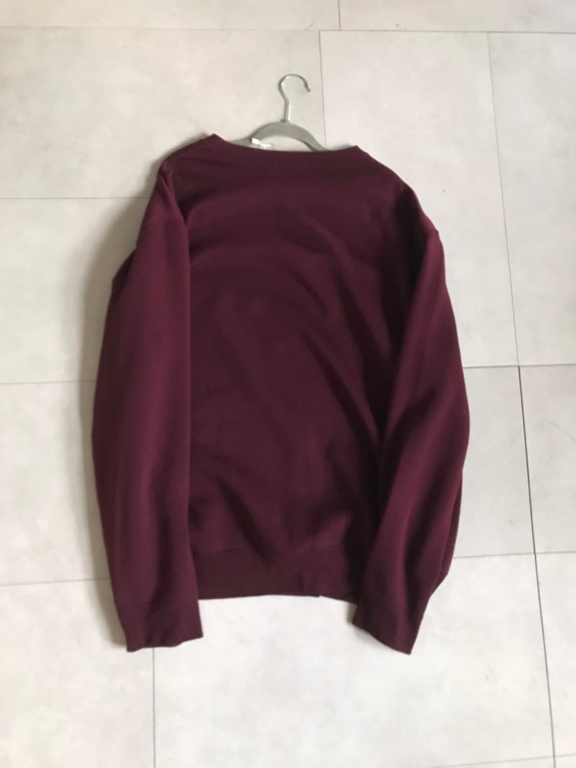 폴로 버건디 오버핏 맨투맨 상품이미지9