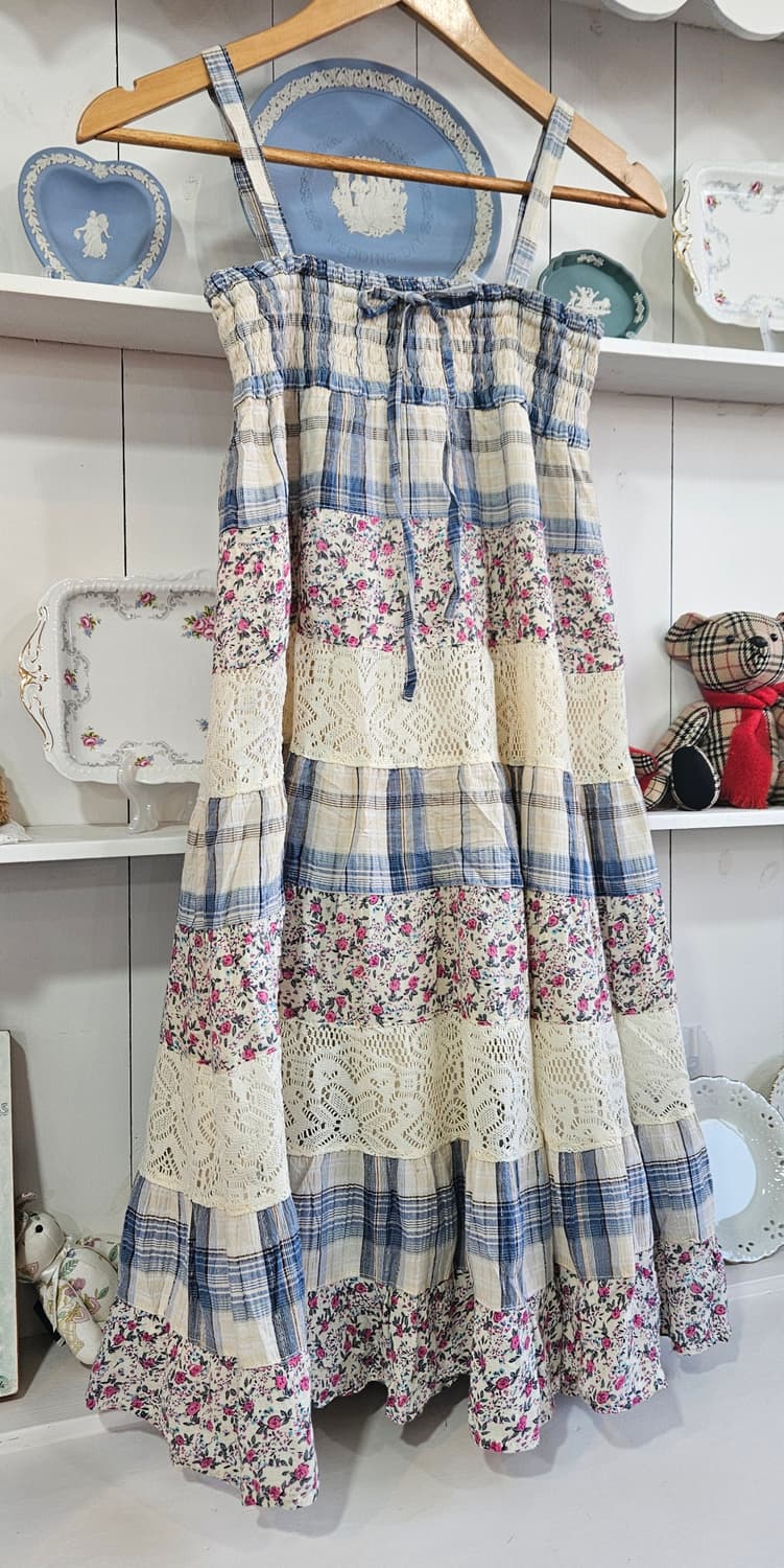 패치워크 레이스 원피스 상품이미지2