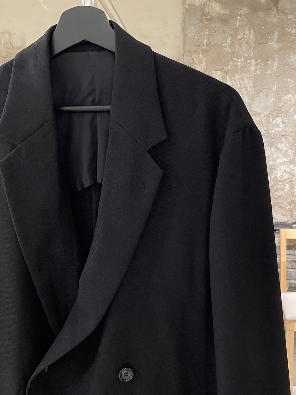 주카 블랙 클래식 트윈 포켓 폴리에스텔 자켓 상품이미지3