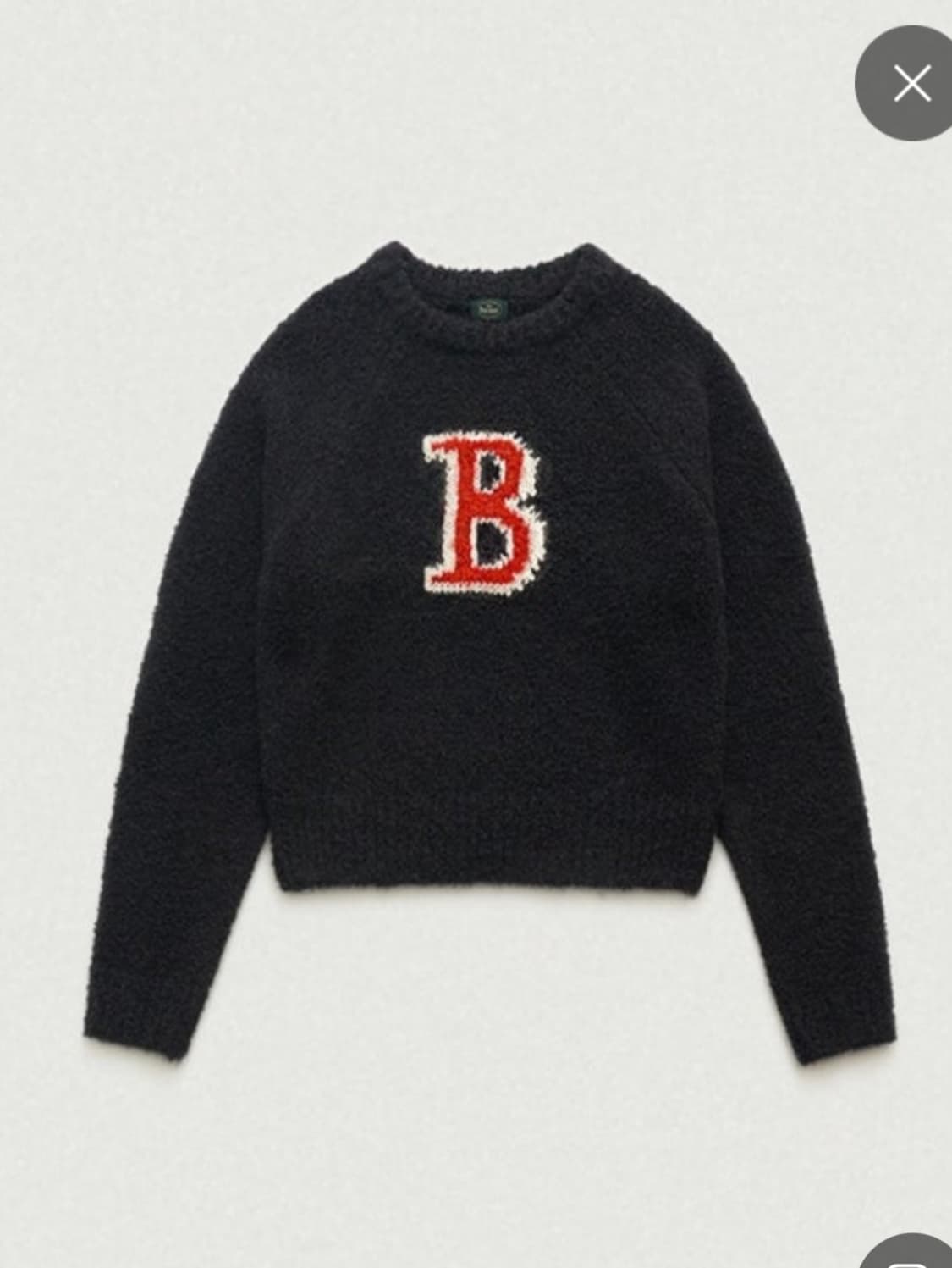 더바넷 알파벳 부클 니트 (레드) 상품이미지8