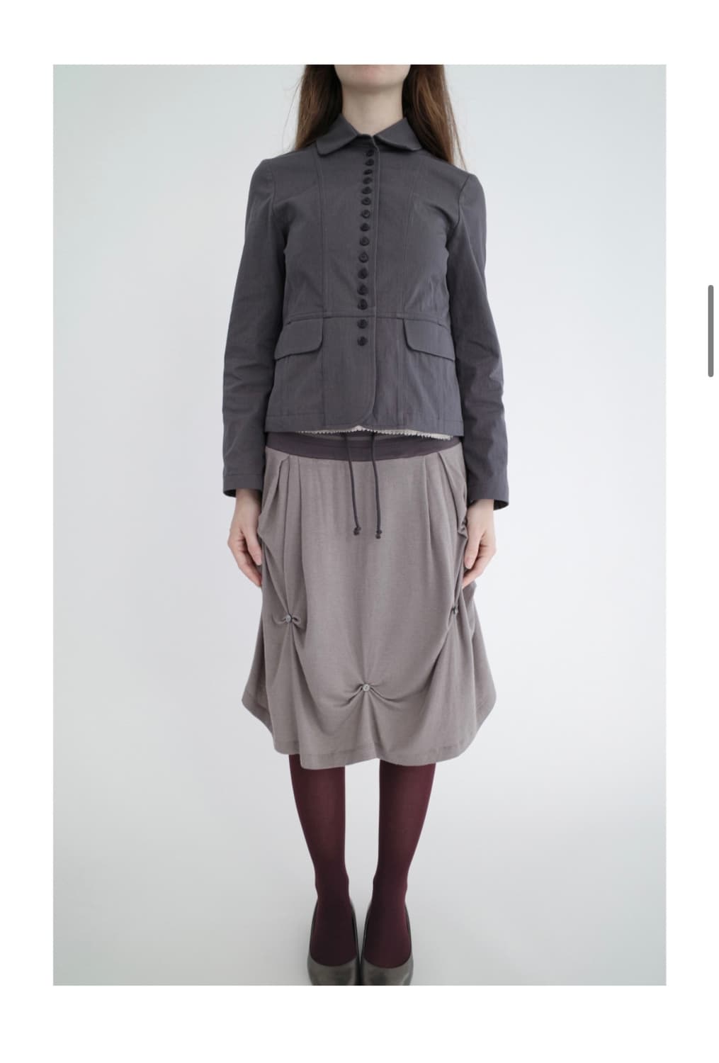 산코파퓨엘라 Drape wool skirt(Brown) 상품이미지1