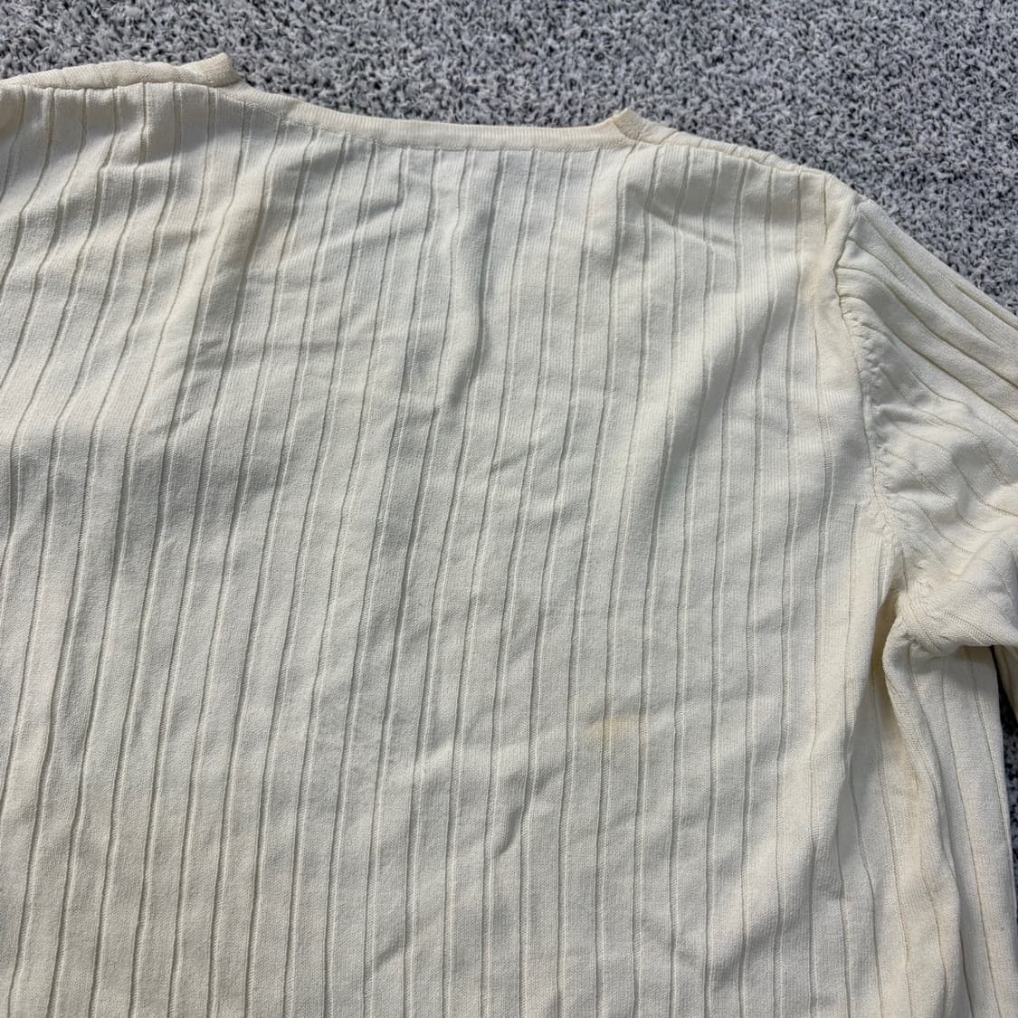 실측 크리스탈 골지 브이넥 7부 긴팔티 0416J 상품이미지8