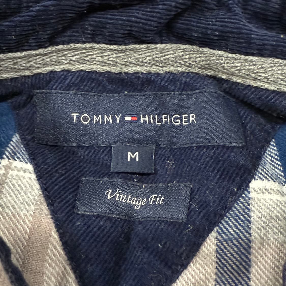 [정품/M] 타미힐피거 체크 셔츠 남방 b18 상품이미지5