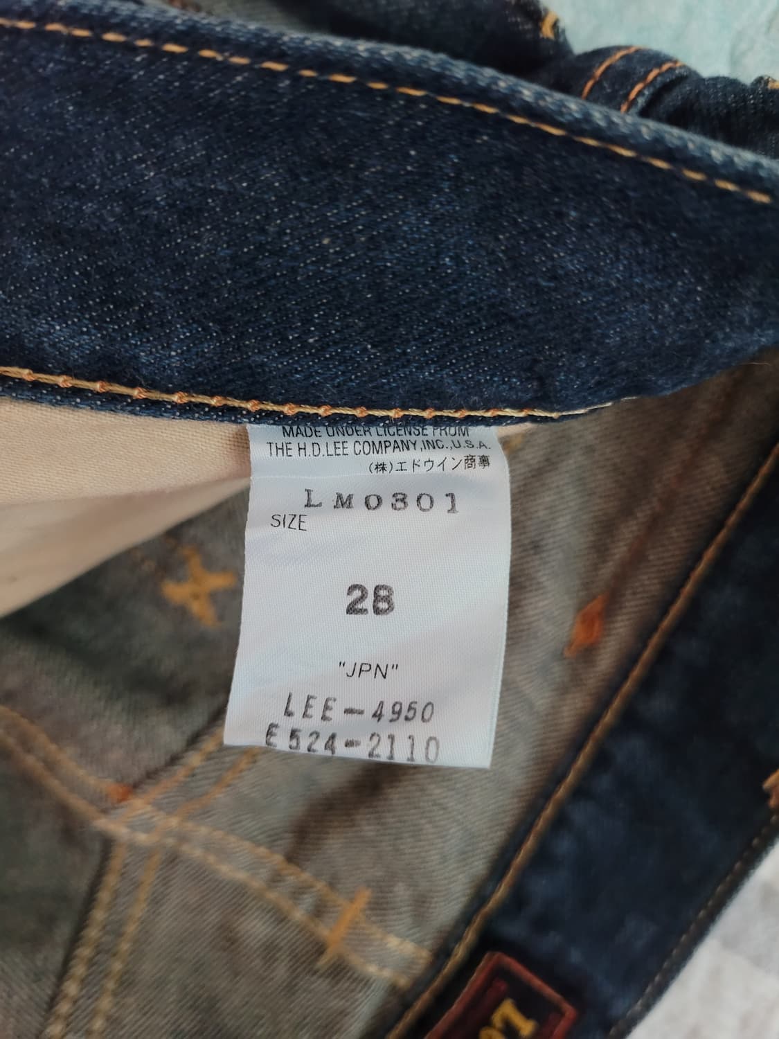재팬 리 LEE 유니온메이드 샌포라이즈드 빈티지워싱 스트레이트 28 상품이미지4