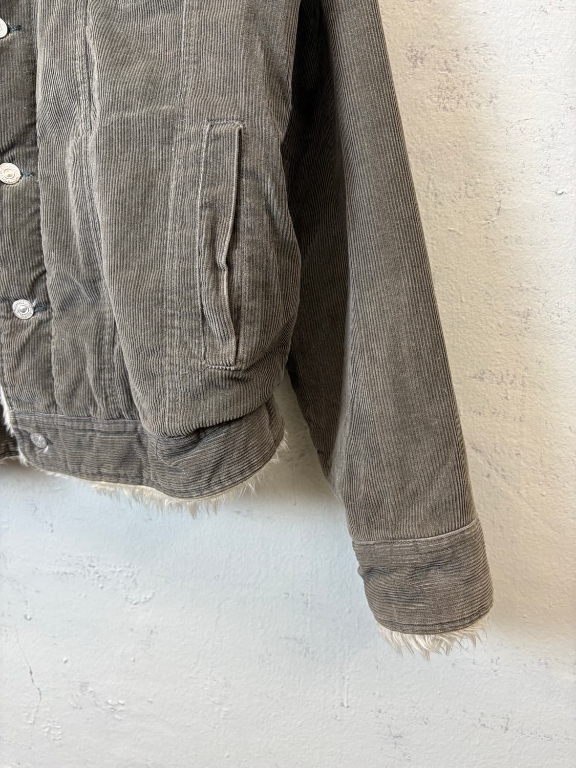 리바이스 코듀로이 쉐르파 트러커 자켓 카키 상품이미지5