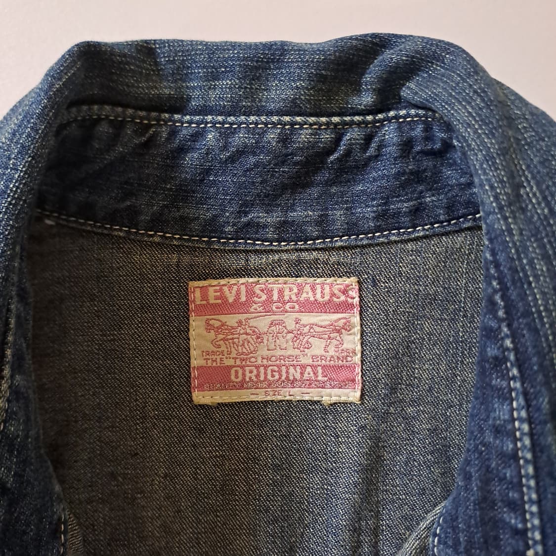 (택포) 00s 리바이스 패치 웨스턴 데님셔츠 L B769 상품이미지7