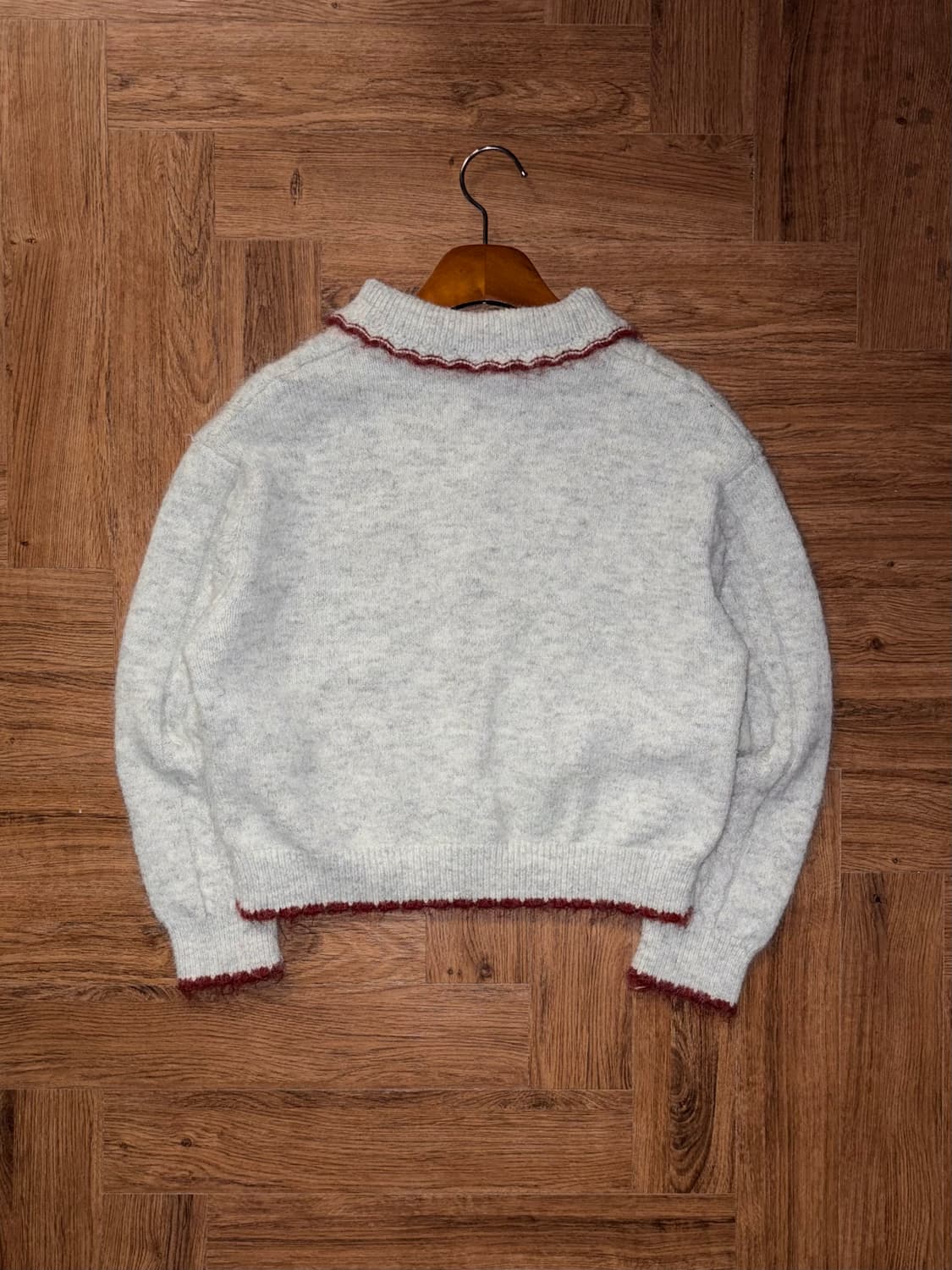 빈티지 하트 버튼 니트 상품이미지4