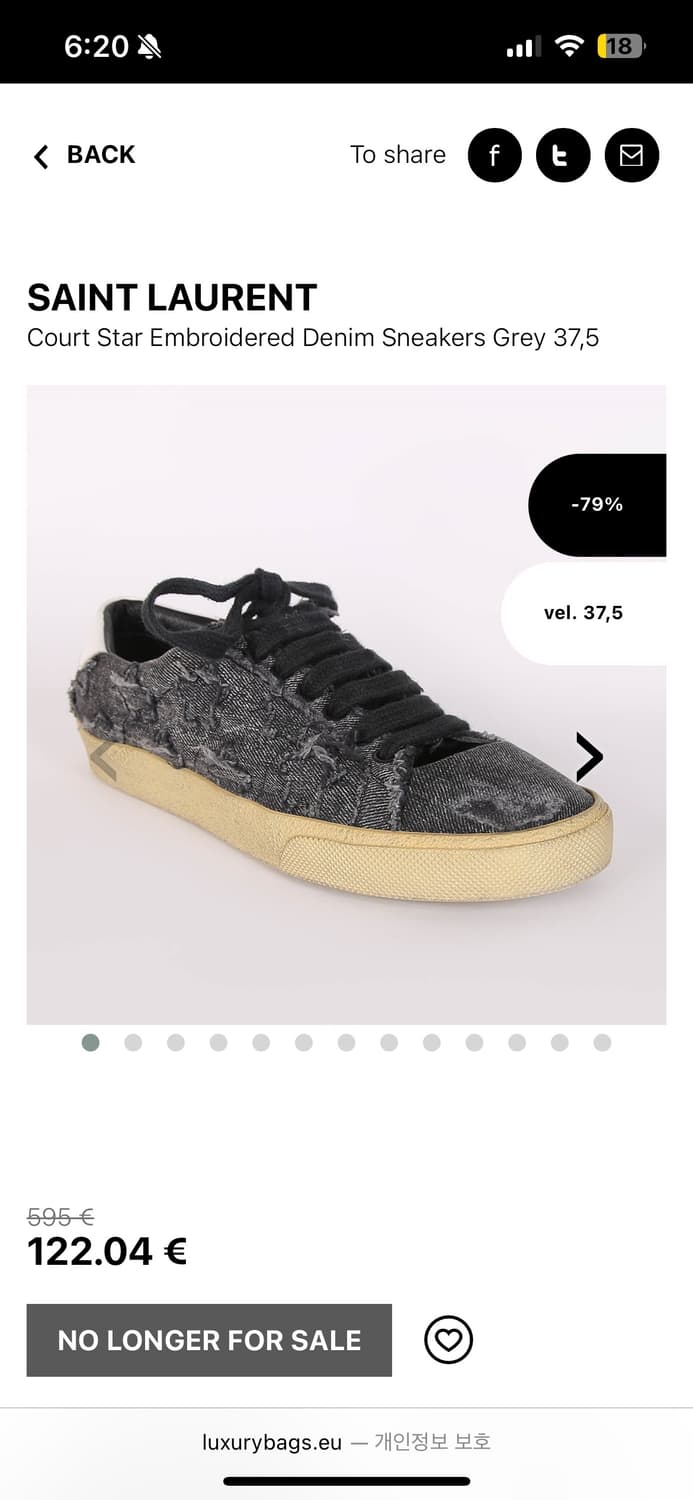 Saint laurent Court Star Embroidered 270 상품이미지4