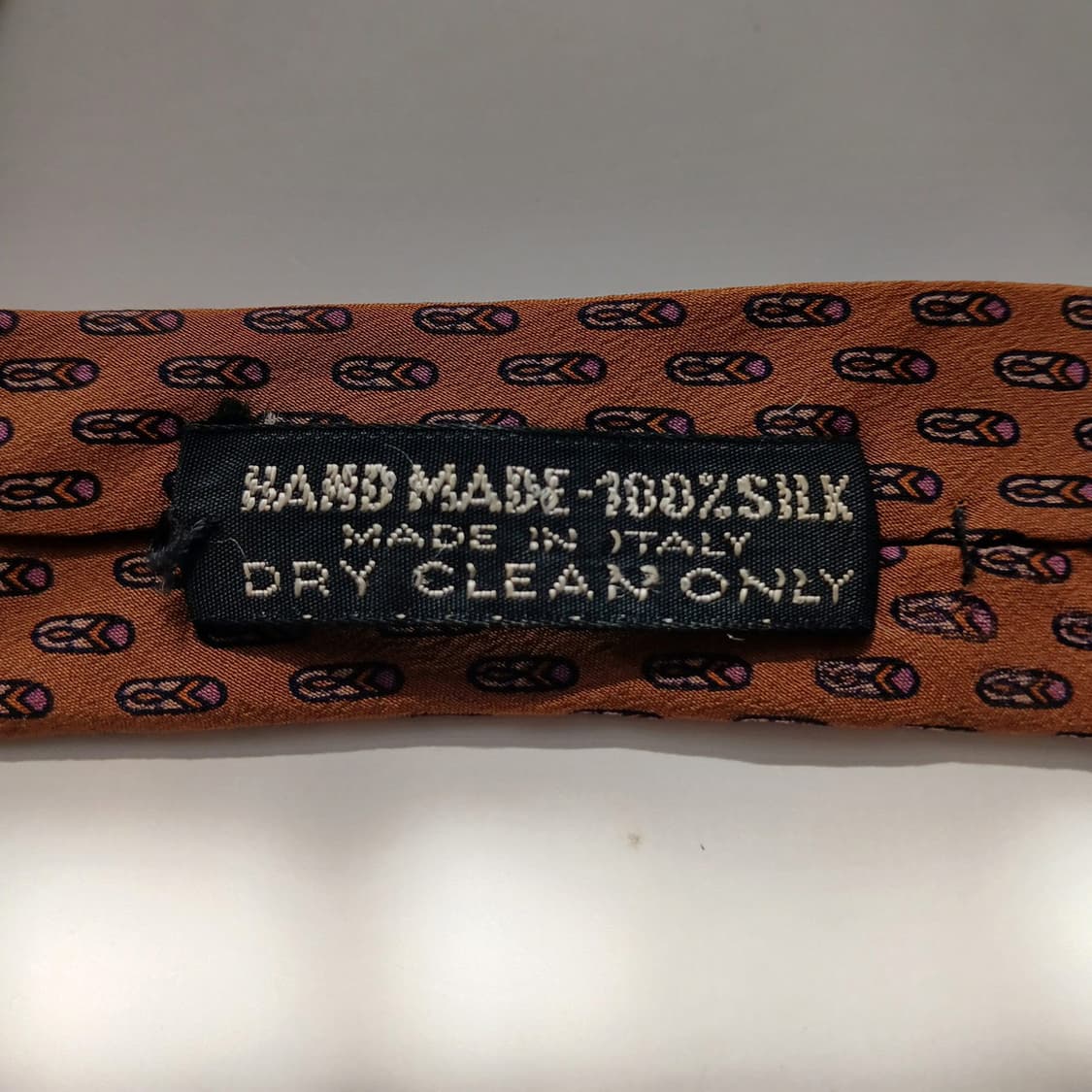 란셀 실크 브라운 미니 패턴 슬림 넥타이 7.9cm A등급 A18740
 상품이미지7