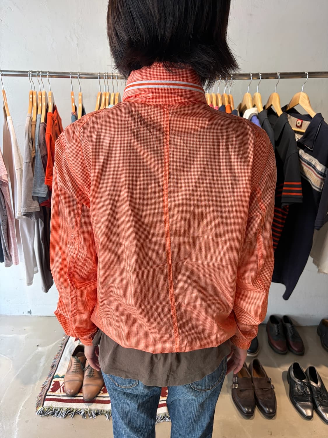 Lacoste 체크 윈드브레이커 M 상품이미지6