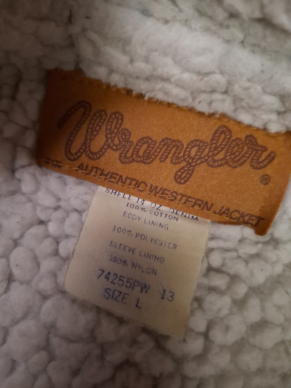 오리지날 80's 랭글러 데님 쉐르파 자켓 상품이미지3