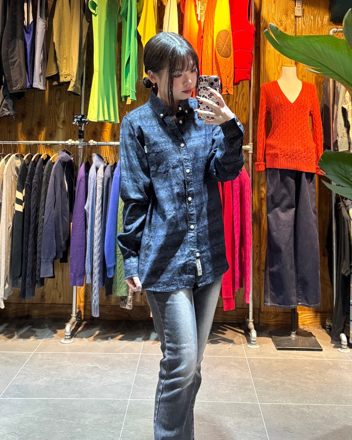 Xs 칼하트 웨스턴 나바호 패턴 데님셔츠 상품이미지1