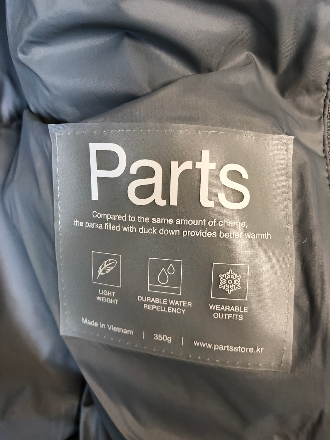 파츠 덕다운 패딩 상품이미지4