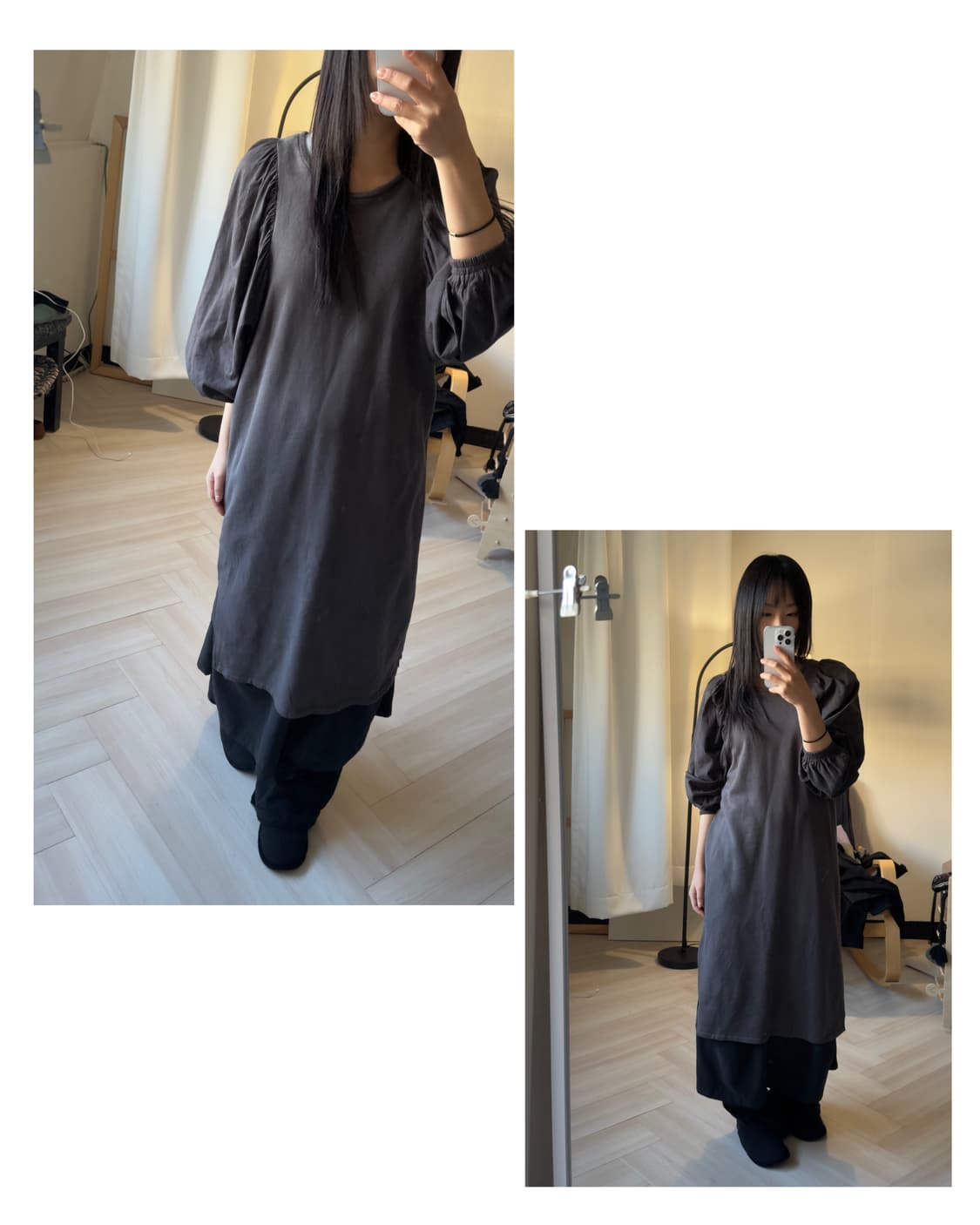 [CHEZ-VOEU] shirring puff dress 상품이미지1