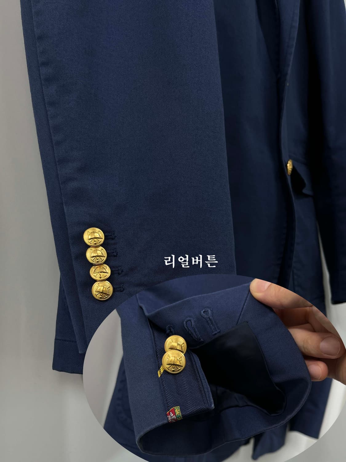 폴로 랄프로렌 금장 네이비 스트레치 치노 스포츠 코트 자켓 상품이미지7
