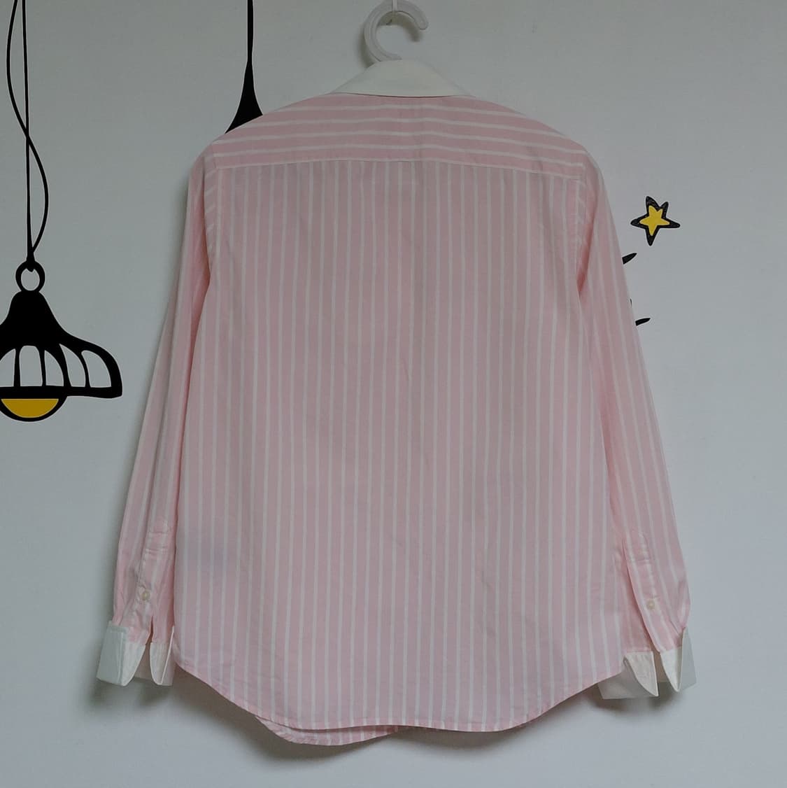 [S] 로렌 랄프로렌 스트라이프 클레릭 셔츠 (핑크) 상품이미지9