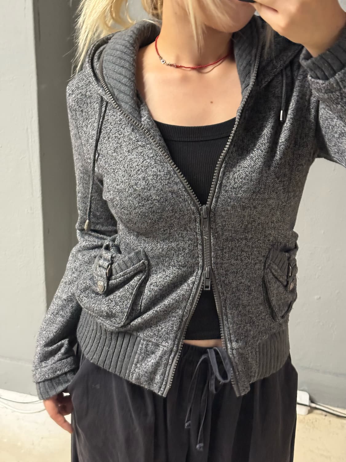 2-way pocket high-neck hood zip-up 상품이미지2