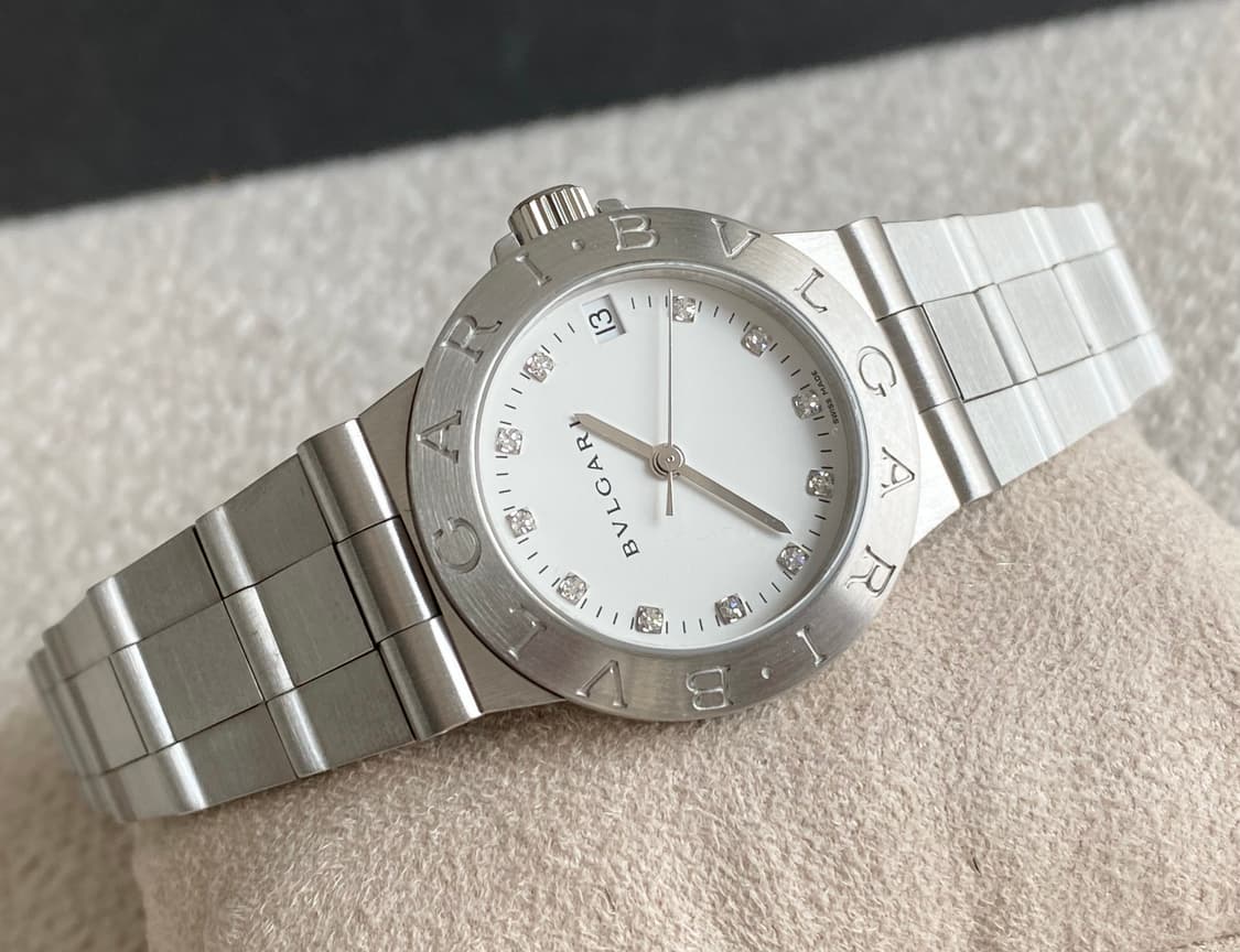 불가리 디아고노 LCV29 여성용 중형 29mm 11p 다이아 쿼츠 상품이미지5