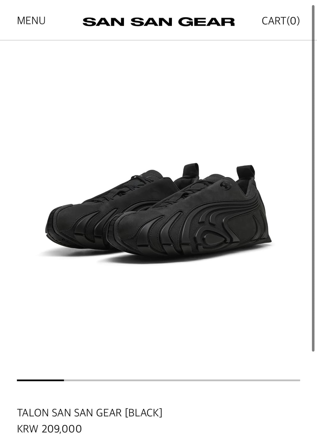 (구매)TALON SAN SAN GEAR [BLACK] 상품이미지1