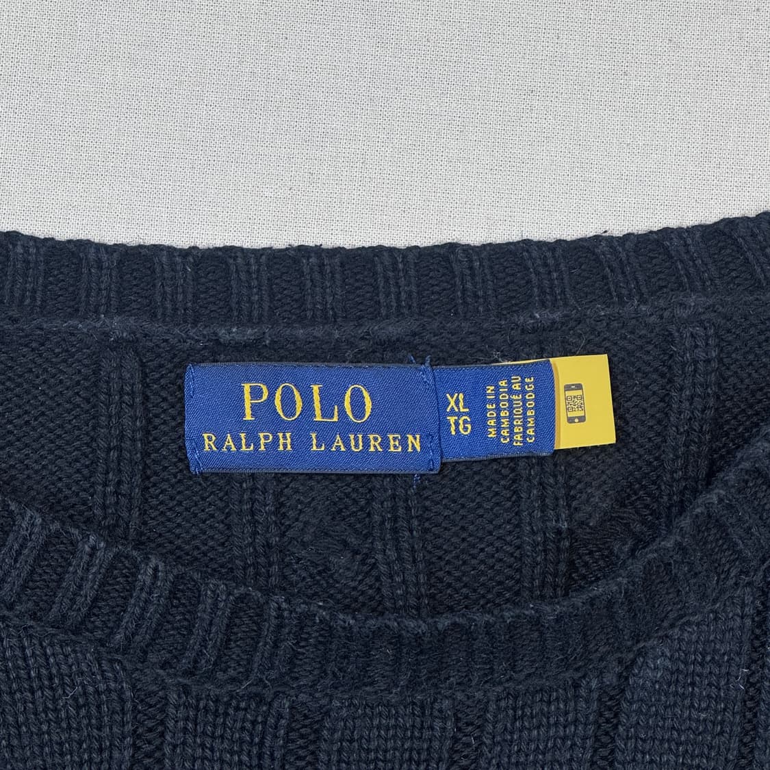 XL) 폴로 랄프로렌 케이블 꽈배기 니트 신형 큐알탭 상품이미지6