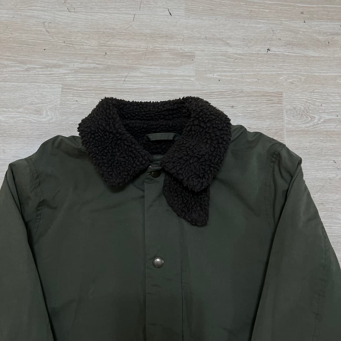 스파오 코듀로이 덤블 양털 카라 뽀글이 야상 덱점퍼 [카키] M/95 상품이미지2