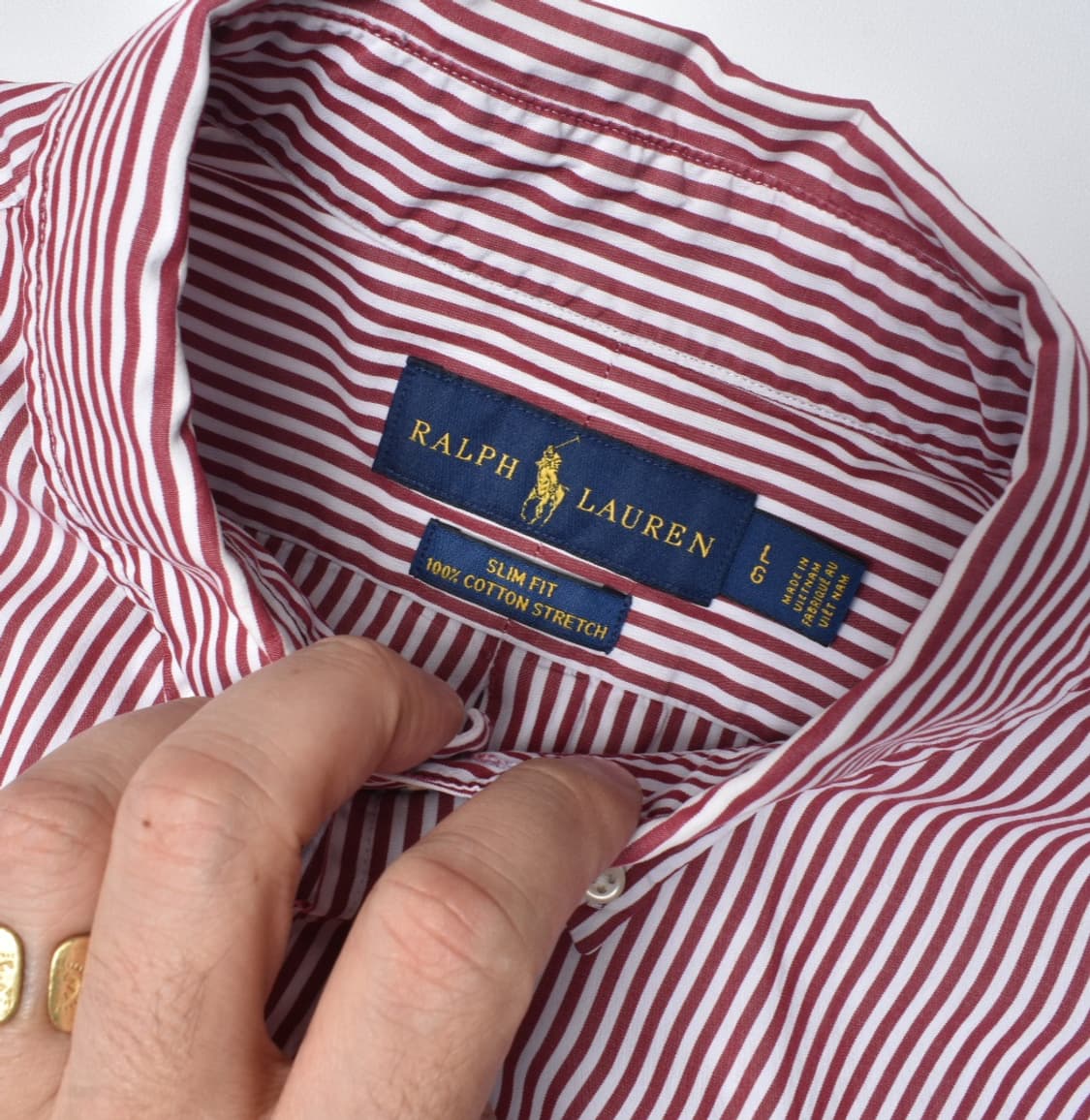 폴로랄프로렌 신형라벨 슬림핏 스트라이프 셔츠 M 상품이미지6