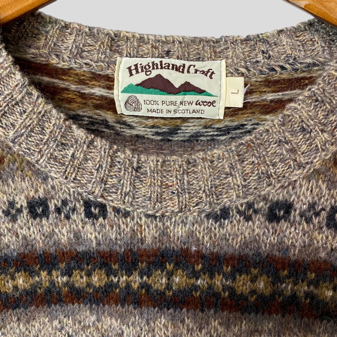 (L)Highland Croft 퓨어 울 페어아일 니트 스웨터 상품이미지3