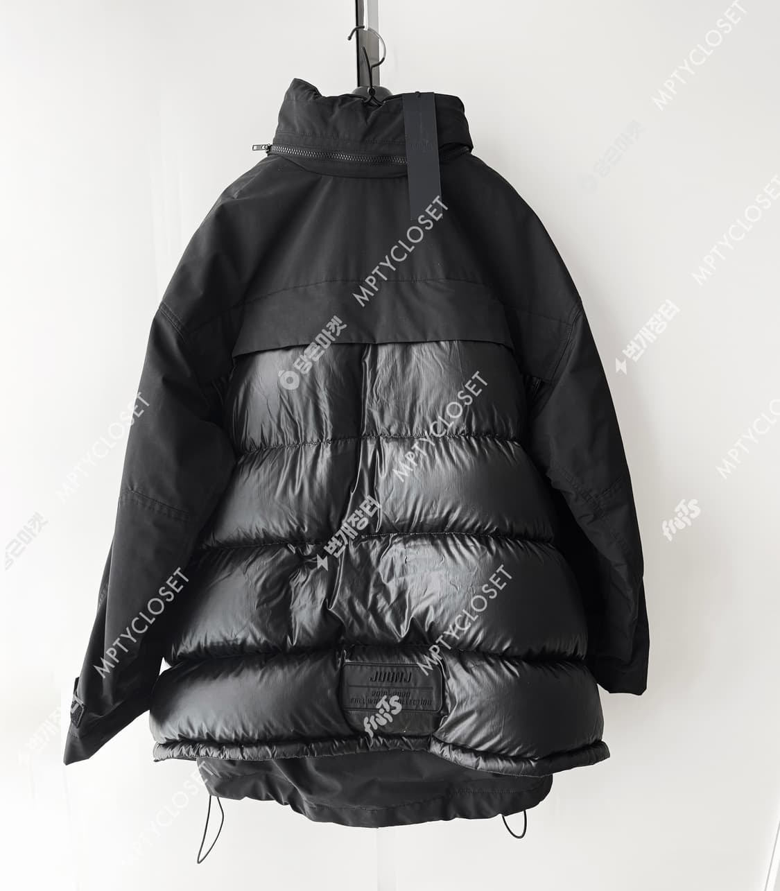 준지 juun.j 19fw 컬렉션라인 패딩레이어드 파카 블랙 상품이미지5