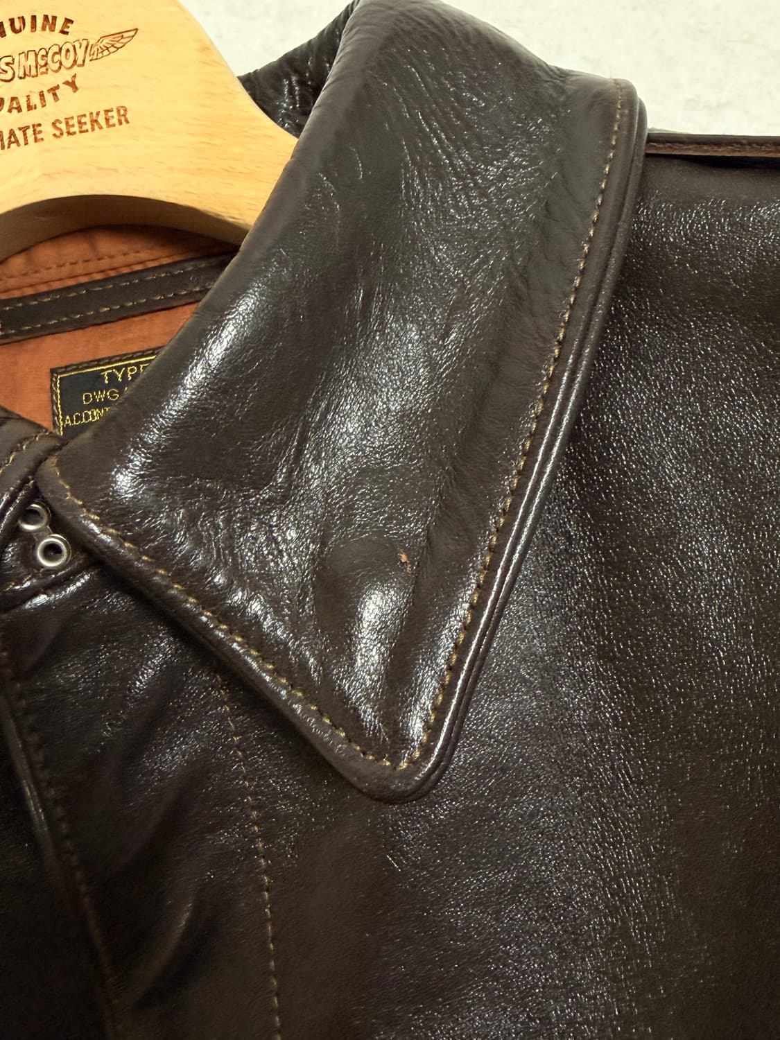 토이즈 맥코이(TOYS McCOY) A-2 호스하이드 자켓 46사이즈 상품이미지3