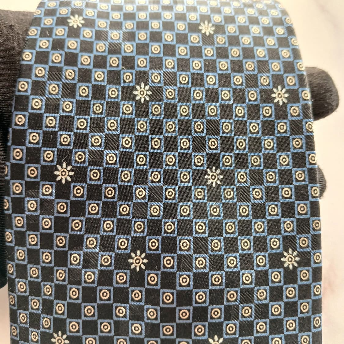 니나리치 실크 블루 자카드 넥타이 9.5cm A+등급 A18797
 상품이미지6