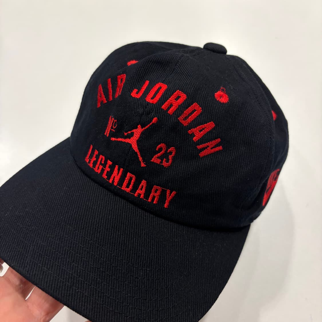 90s 삼나스포츠 나이키 에어조던 검정 볼캡 모자 상품이미지2
