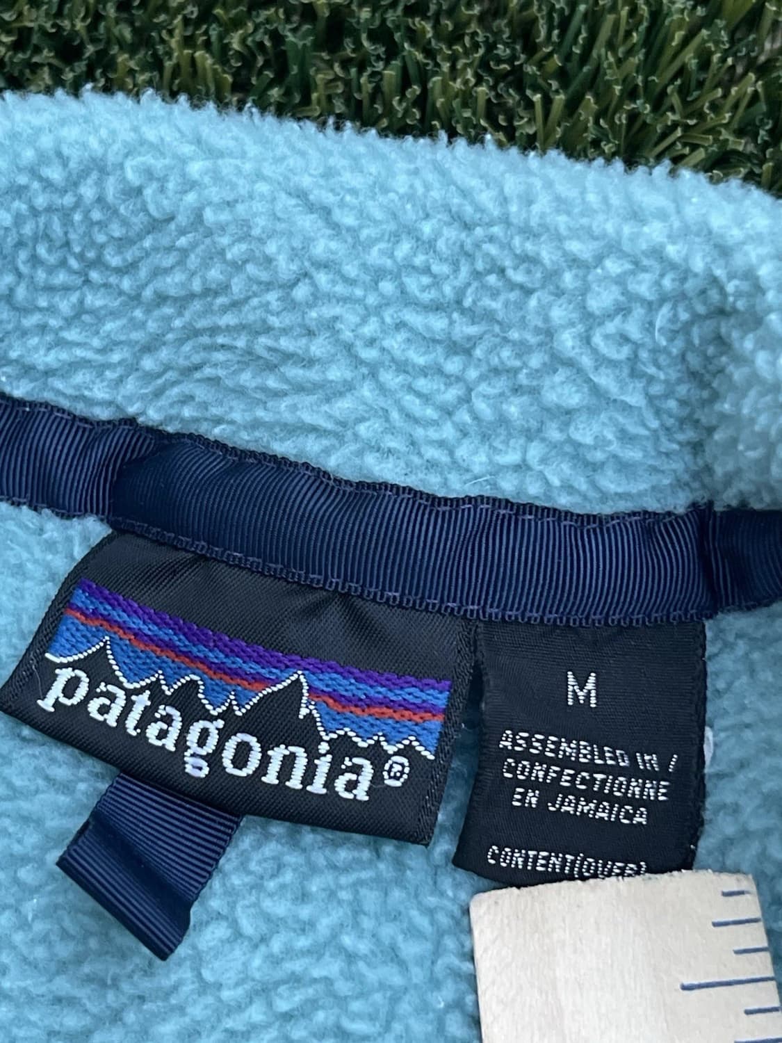 90s 파타고니아 신칠라 스냅-T 라이트블루/네이비 자메이카 상품이미지4