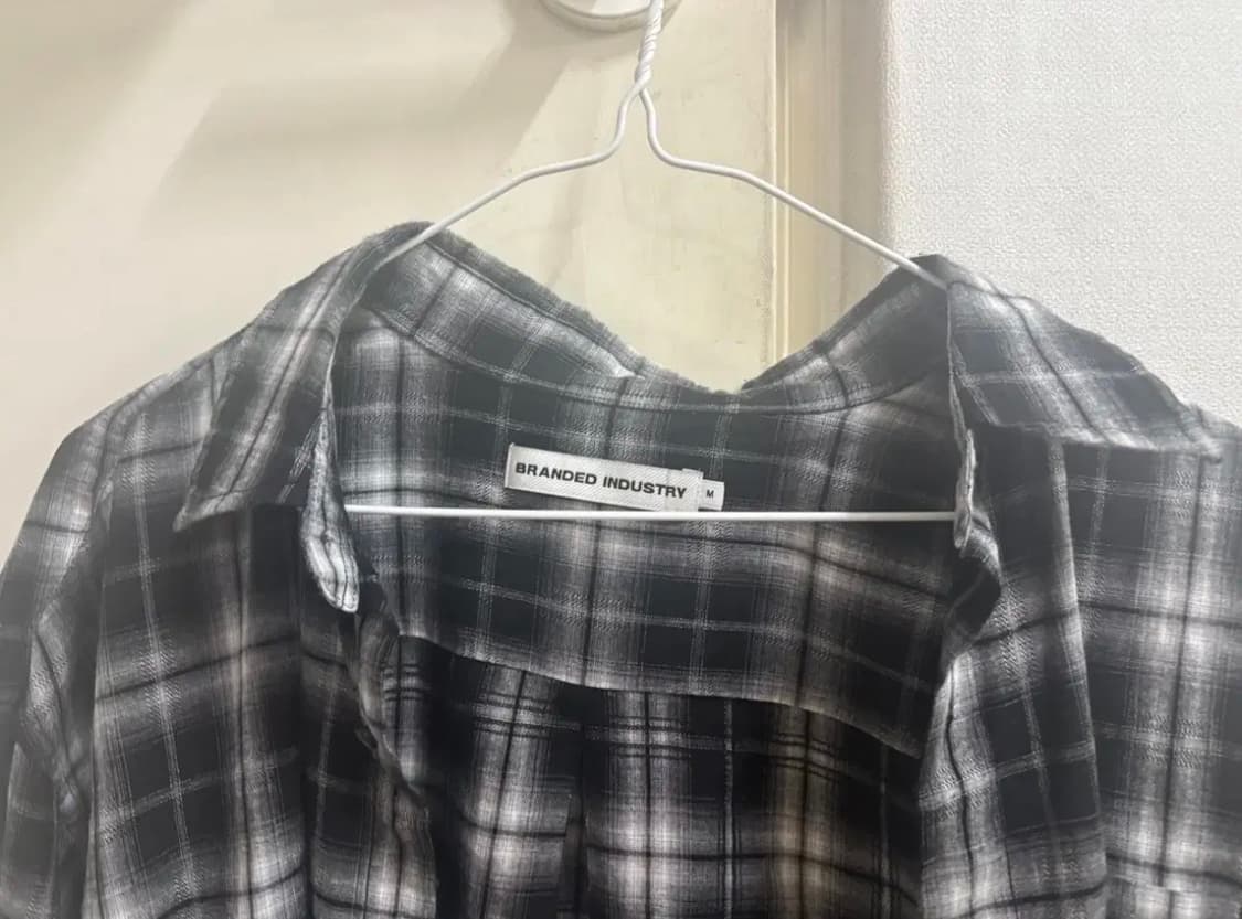 ALL DAY CHECK SHIRTS 옴브레 블랙 체크 셔츠 상품이미지3