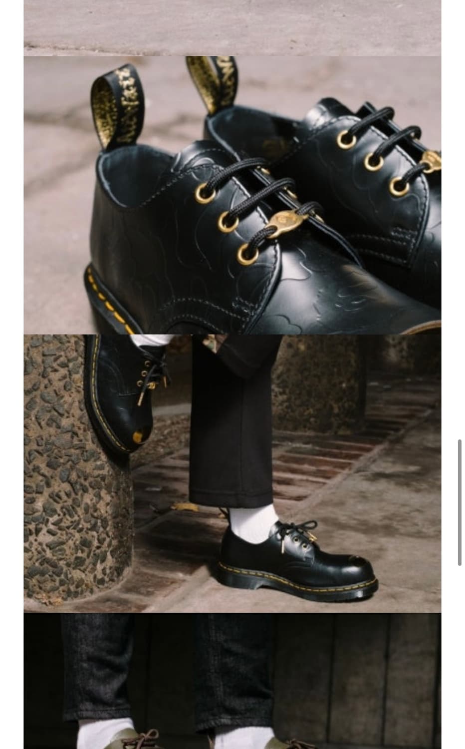 베이프 x 닥터마틴 콜라보 금장스틸토 38사이즈  상품이미지5