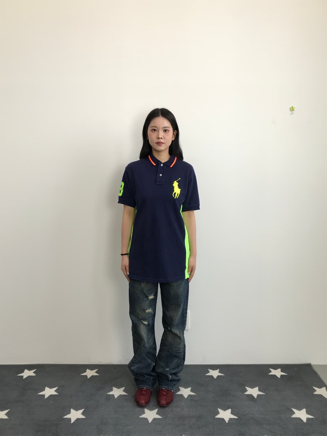 Polo Big Pony Neon Panel Polo Shirt 상품이미지1
