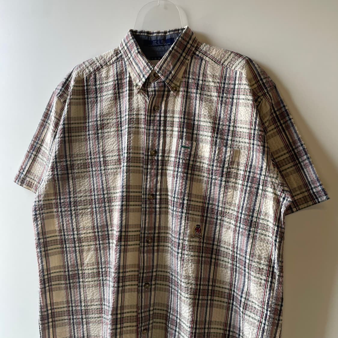 90s 타미힐피거 시어서커 반팔셔츠 상품이미지3