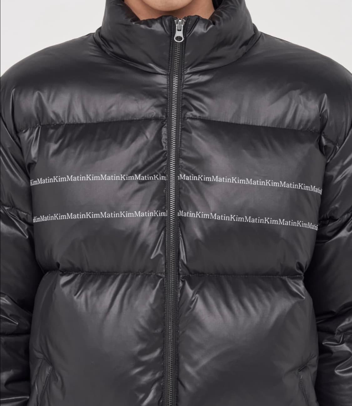 마뗑팀 패딩 GLOSSY PUFFER JACKET IN BLACK 상품이미지2