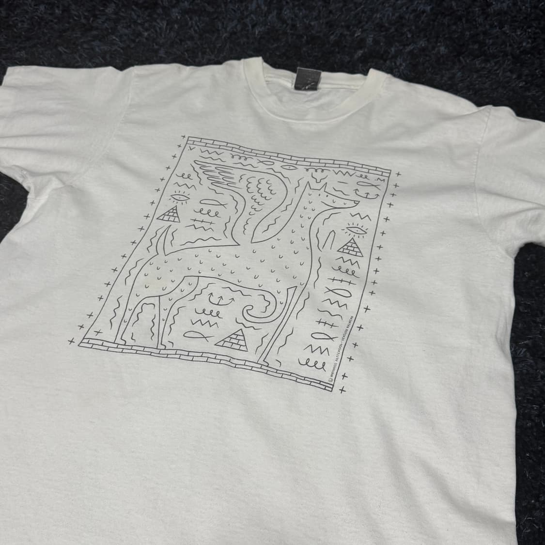 90‘s 애니멀 art t-shirt 상품이미지2