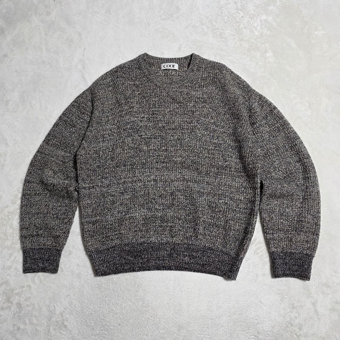 (L)쿠어 트위드 크루넥 니트  상품이미지1