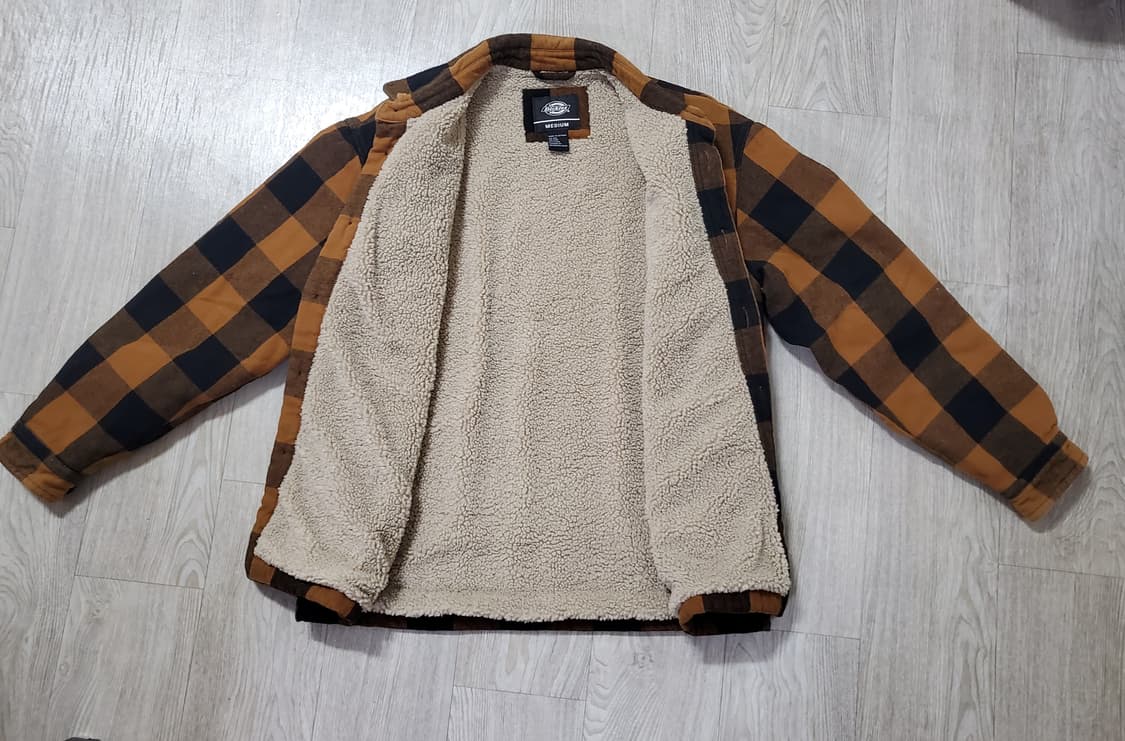 [M] 디키즈 브라운 블랙 체크 셔츠 자켓 상품이미지3