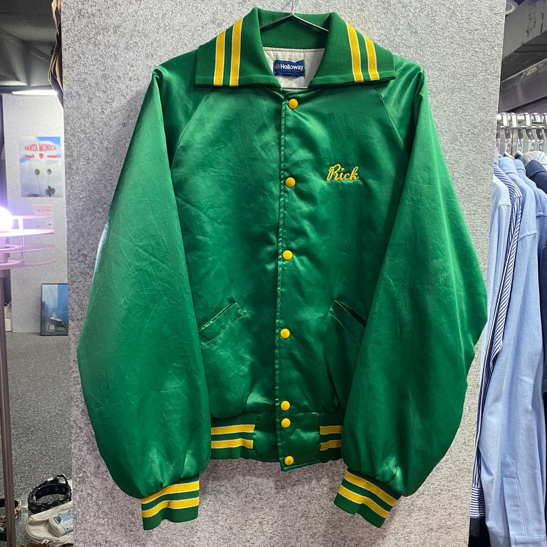 할로웨이 디트로이드 캡 새틴 바시티 자켓 B2805 상품이미지2