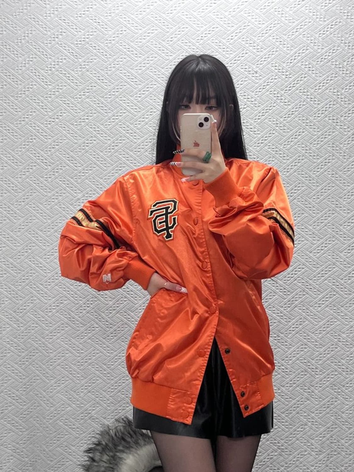 스타터 샌프란시스코 자이언츠 레트로 오렌지 바시티 자켓 M C10357 상품이미지1