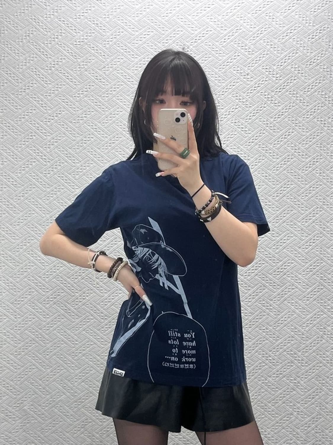 유니클로 스트릿 펑크 키치 소년점프 반팔티 M C10798 상품이미지1