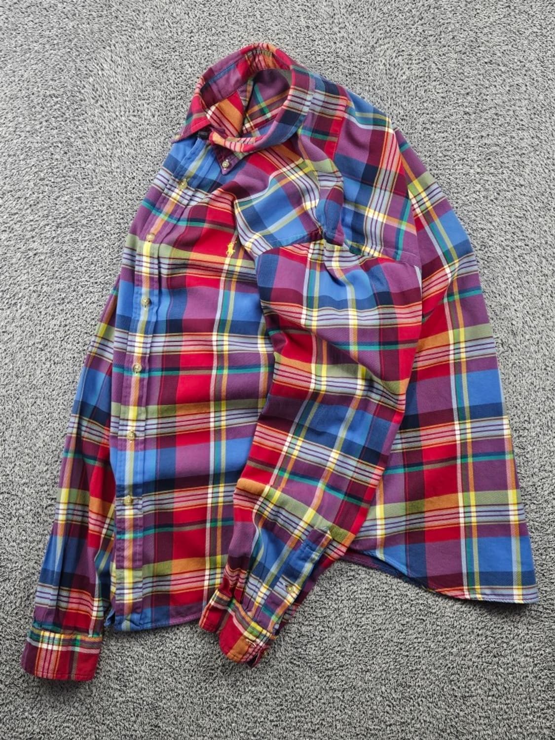 폴로랄프로렌 슬림핏 마드라스 체크 셔츠 ( L ) / 11609 상품이미지3