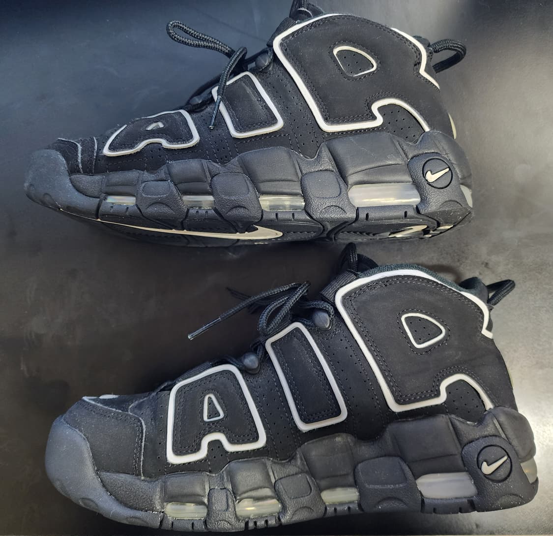 [250] 나이키 에어 모어 업템포 블랙 화이트 2020 상품이미지4