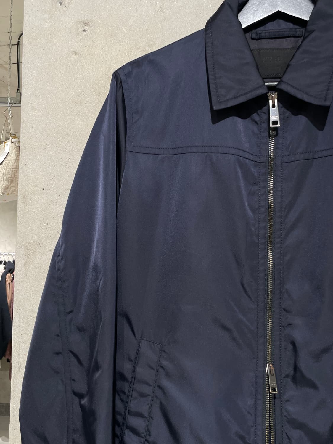 프라다 다크 네이비 투 웨이 집업 나일론 자켓 상품이미지2