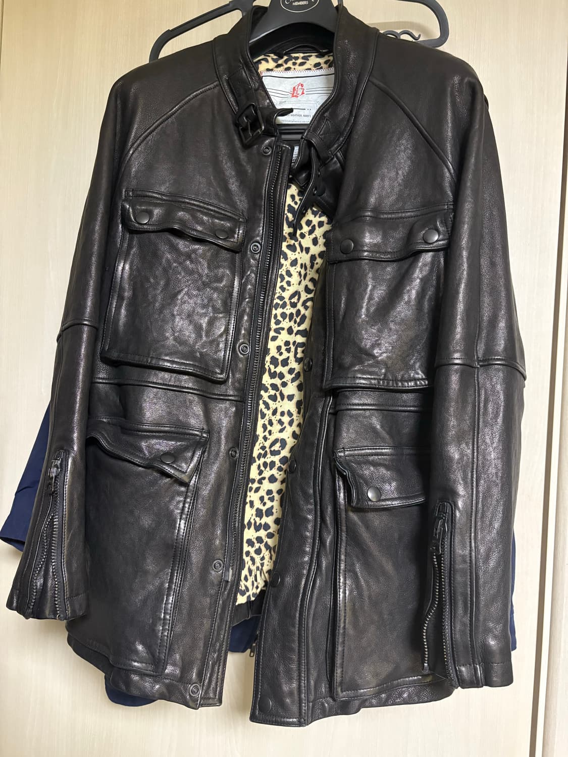 블랙아웃 blackout 레더 라이더자켓 S 상품이미지1